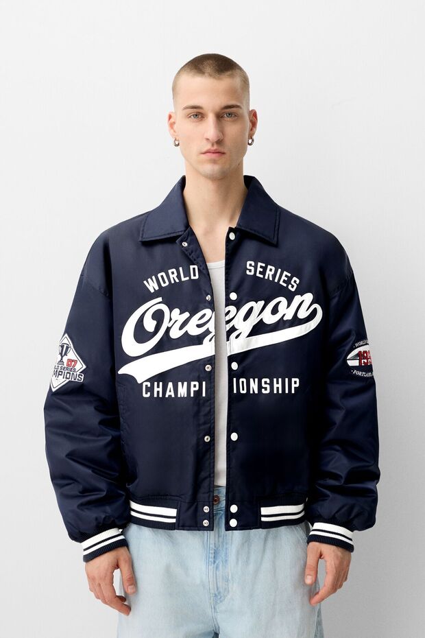 Varsity bomber jacket - 1