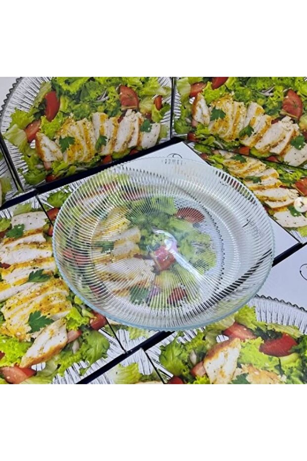 وعاء سلطة زجاجي من باريس، طبق عرض فواكه، طبق مزخرف