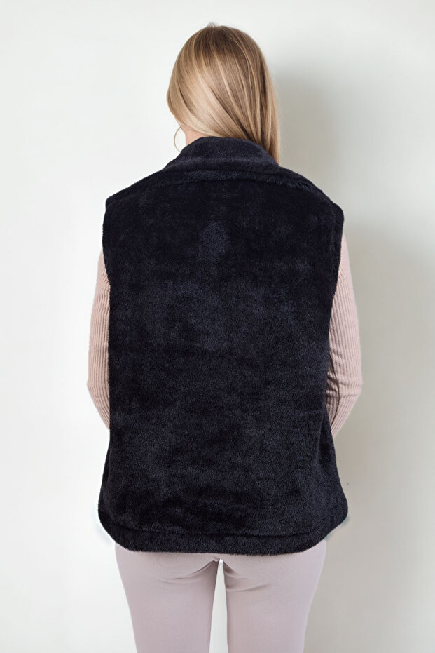 Vestă de blană de pluș - 5