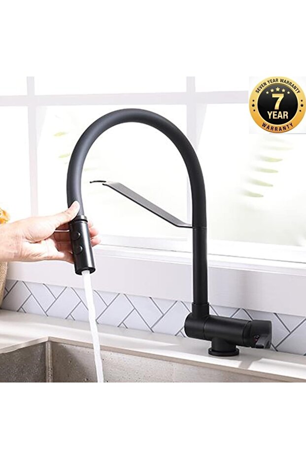 New Black Kitchen Window Folding Sink with Spiral and Fountain - Imported