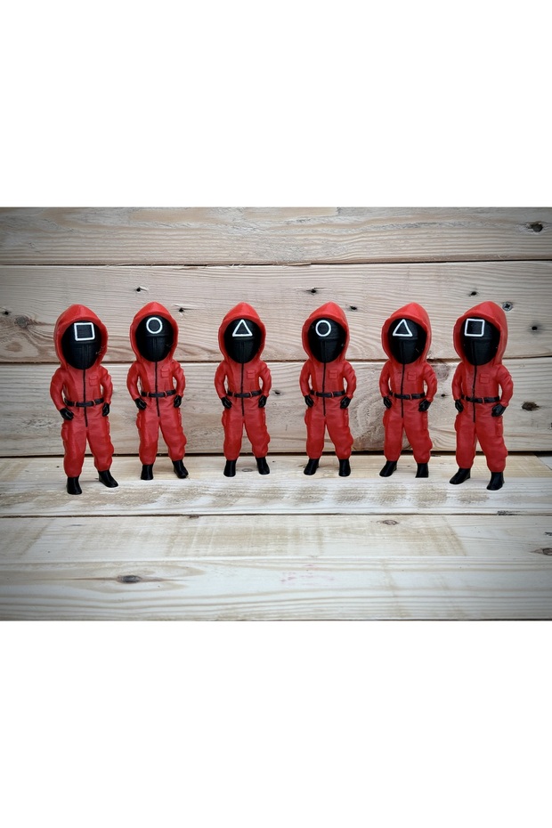 Squid Game Üçgen Asker Figürü - 10 cm Boyutunda Koleksiyon Tasarımı (1 ADET ÜÇGEN ASKER) - 7