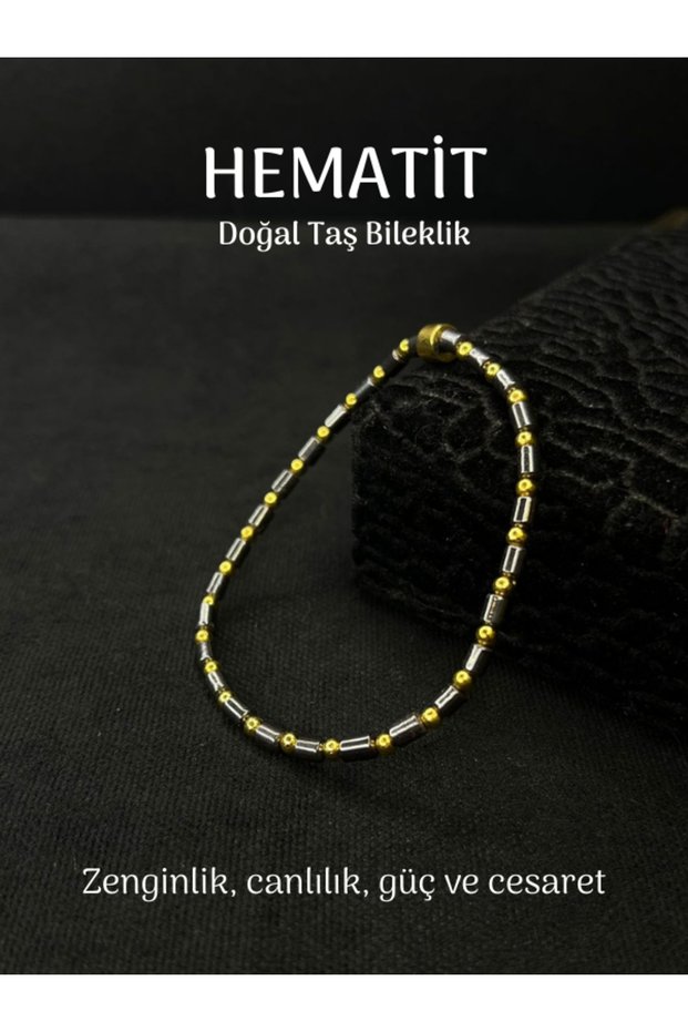 High Quality Hematite Natural Stone Bracelet Stem Chakra Balance Positive Energy Wealth Stone