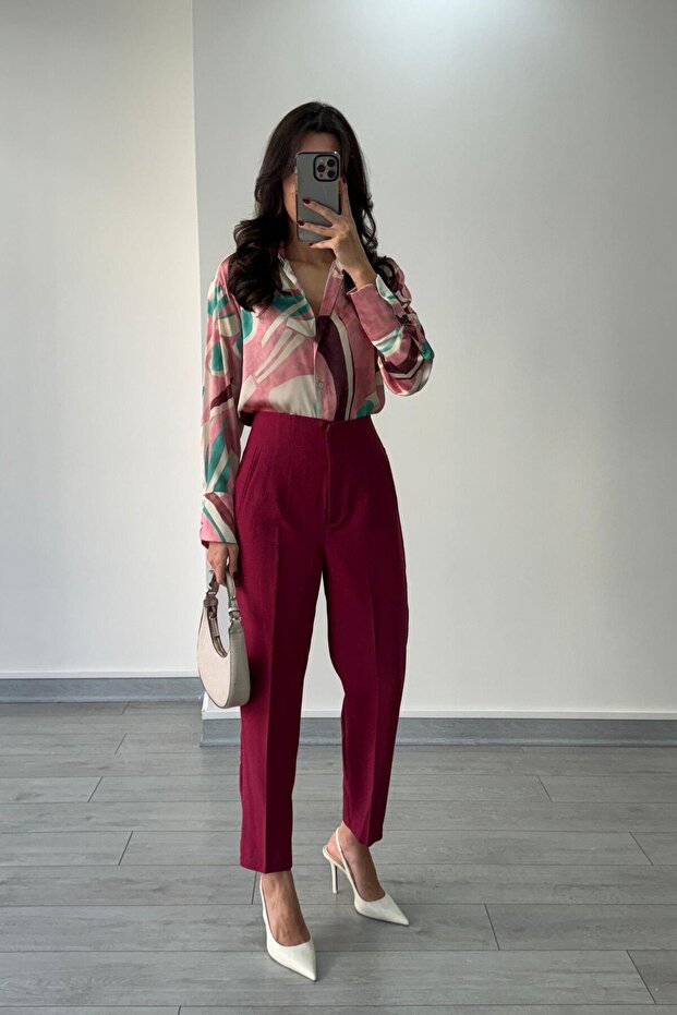 Zr Model Cherry Rotten Flat Trousers - 1