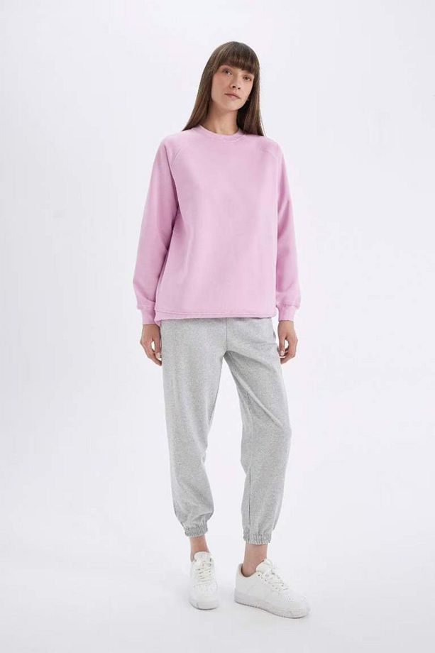 Jogger Eşofman Altı Basic Düz Yüksek Bel Paçası Lastikli Cepli 25k801t01501 - 4