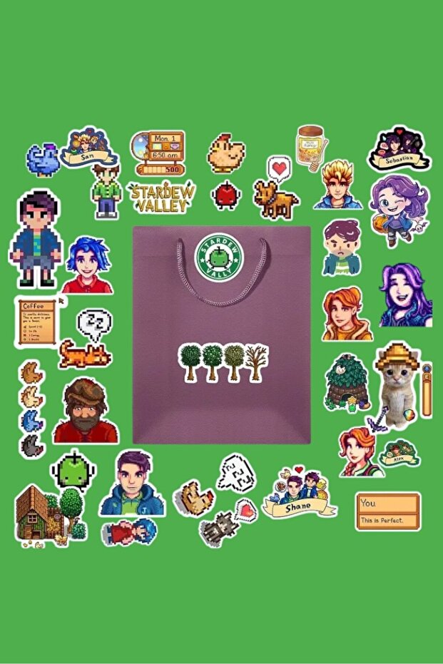 ملصق دفتر ملاحظات لمجلة Stardew Valley Bullet Journal وملصق كمبيوتر محمول