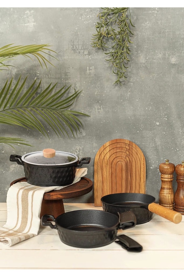 6 Parça Döküm Tencere Seti - 1