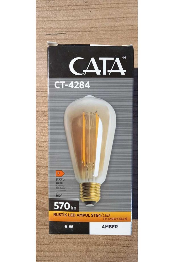 Ct-4284 6w Rustik Led Ampul (E27)(AMBER) - 1