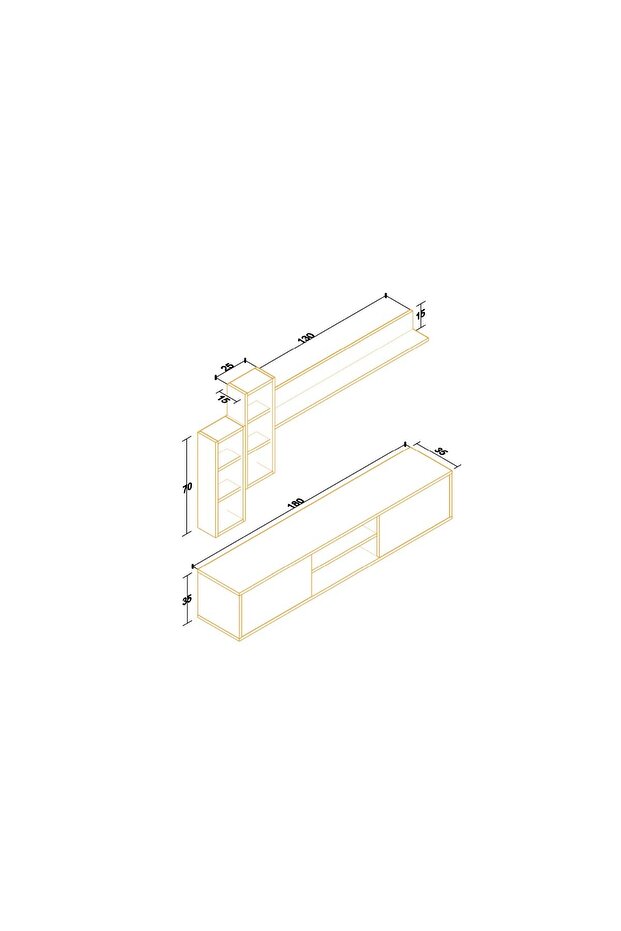 ECLİPSE TV ÜNİTESİ BEYAZ - 4