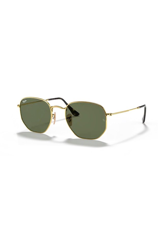 Rb 3548N 001 51 Unisex Gold Metal Geometric Sunglasses