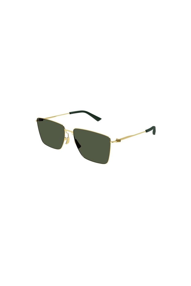 Bottega Vaneta BV1267S 004 58 Unisex Geometric Gold Metal Sunglasses