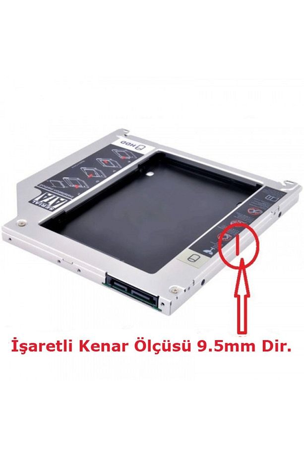 Qpart 9.5mm Sata Hdd Harddisk Caddy Kızak Kutu Laptop Ssd Notebook Ikinci Hdd Takma - 4