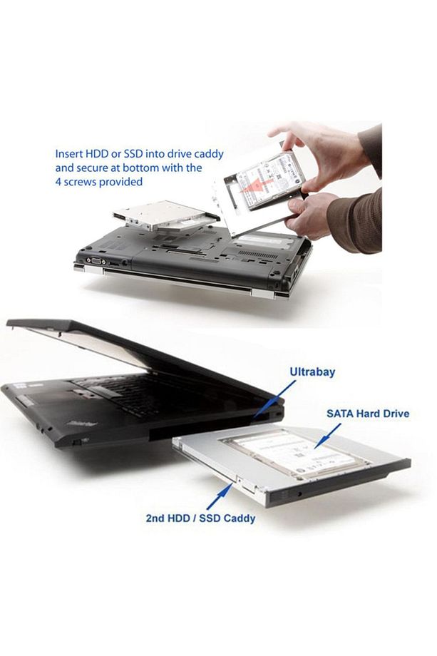 Qpart 9.5mm Sata Hdd Harddisk Caddy Kızak Kutu Laptop Ssd Notebook Ikinci Hdd Takma - 5