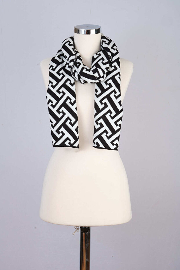 T Desenli Triko Atkı - 4