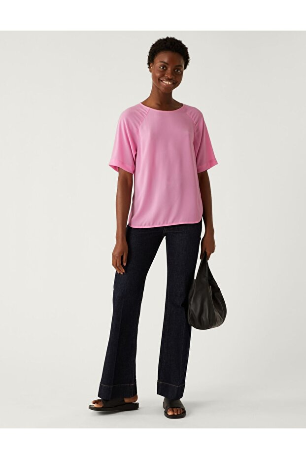 Regular Fit Kısa Kollu Bluz - 2