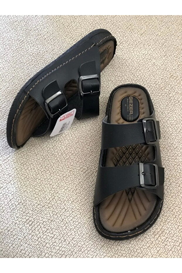 Férfi ortopéd, kényelmes talpú, állítható férfi papucs - 4