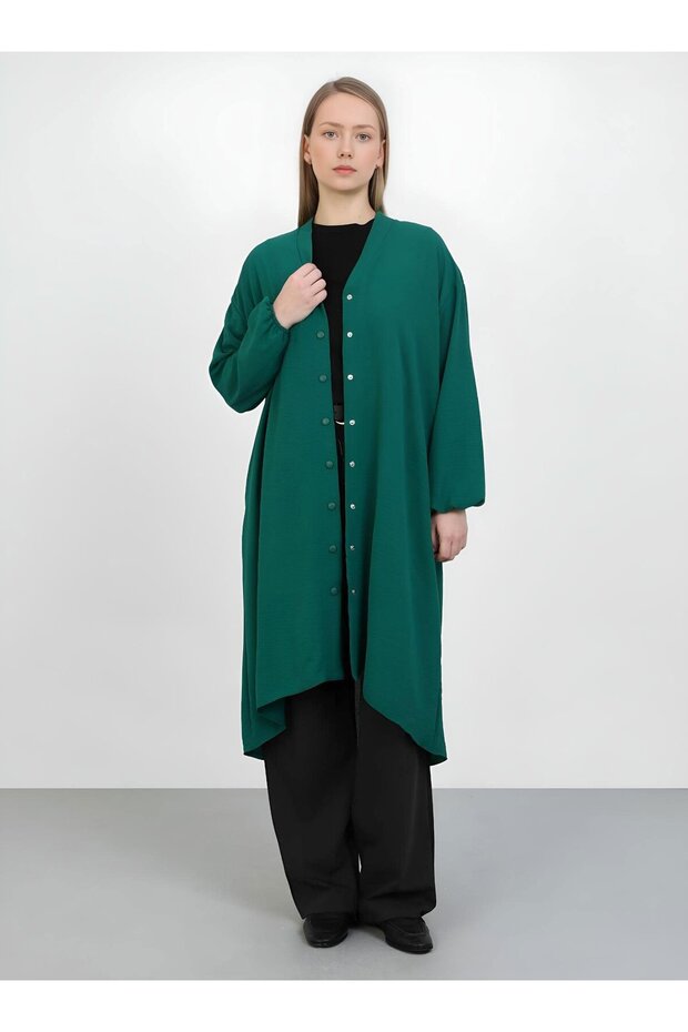 Aerobin Ferace باللون الأخضر الزمردي - تفاصيل الأزرار - 1