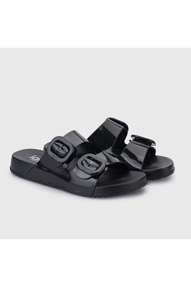 Habana S10318 Daily Women's Slippers Patent Leather Black