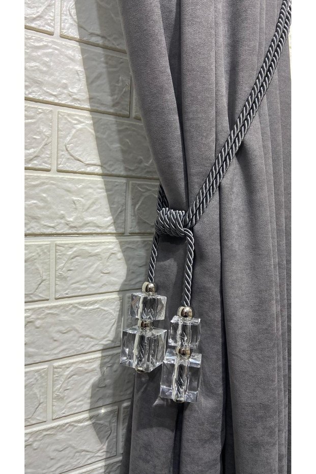 Curtain Accessory 4 Cubes with Stones Modern Bracol Curtain Tieback 1 Piece Cornice Installation Kit