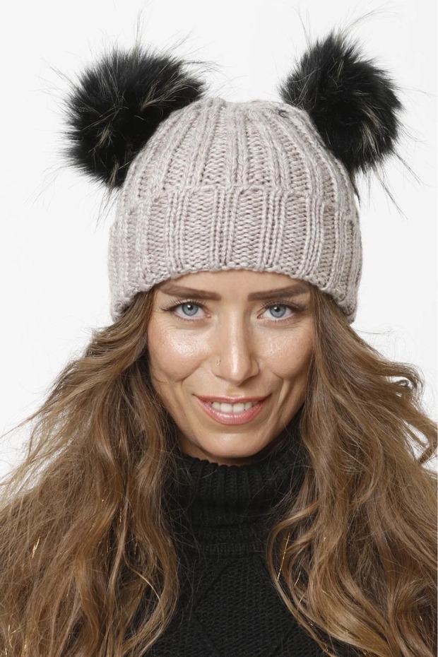 ÇİFT PONPONLU BERE - 1