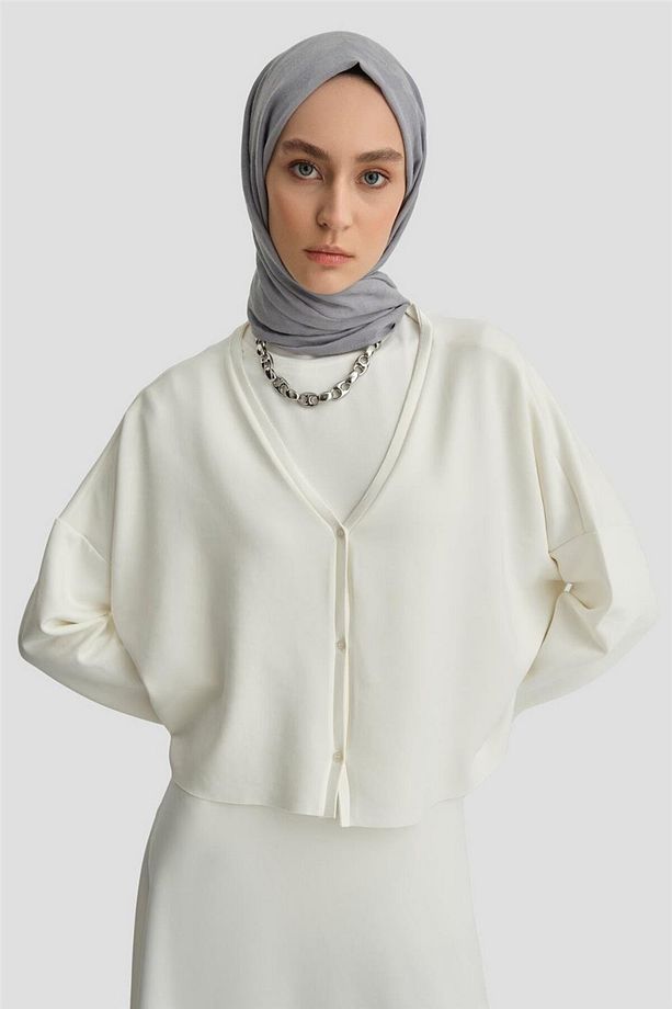 Örme Hırkalı Takım 24kd6816 Ekru - 3