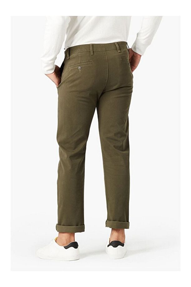 Smart 360 Flex Koyu Yeşil Ultimate Slim Fit Chino Pantolon - 6
