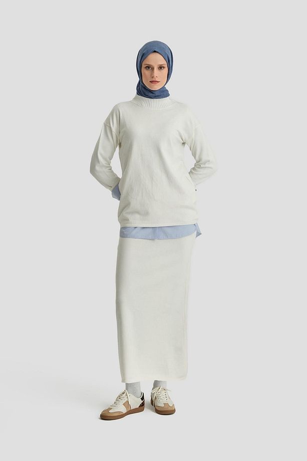 Basic Triko Takım 24kd4222 Ekru - 1