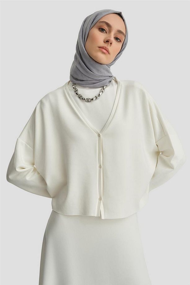 Örme Hırkalı Takım 24kd6816 Ekru - 4