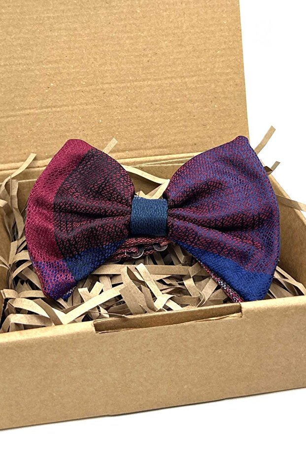 Multicolor Square Pattern Patchwork Bow Tie P1902 - 1