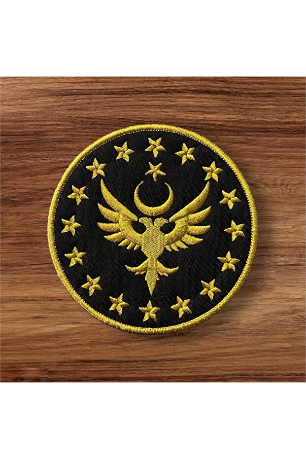 Yıldızlı Çift Başlı Kartal Patch Arma 10 Cm - 1