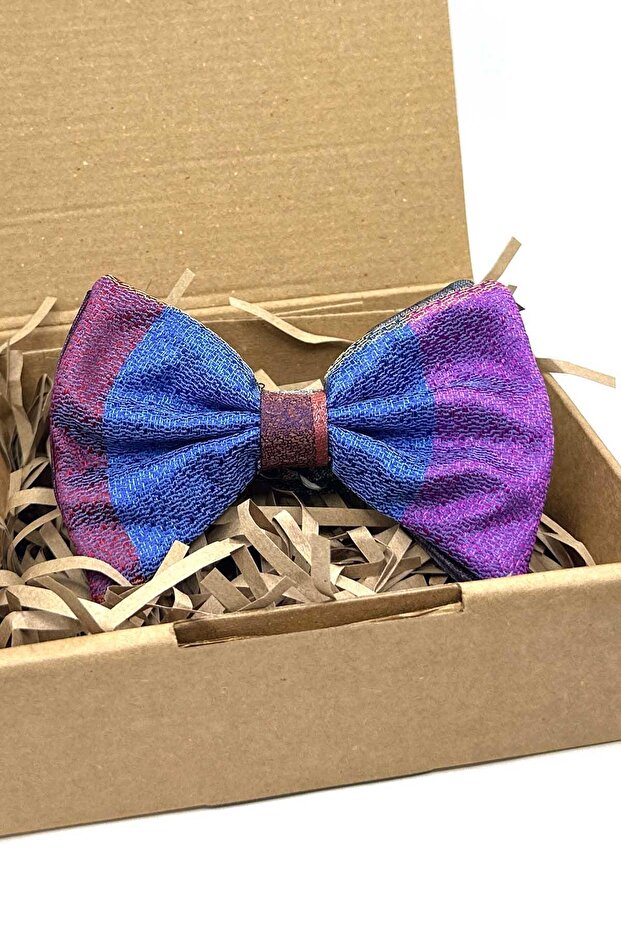Bow Tie P1958 - Multicolored Sand Pattern Patchwork - 1