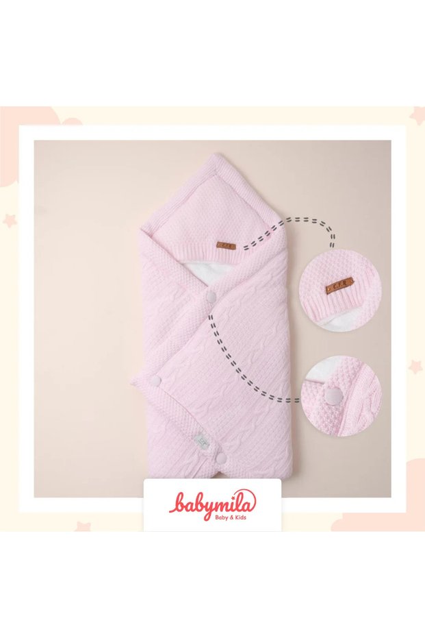 Knitwear Swaddle Blanket Baby Swaddle Thick Swaddle Knitwear Winter Swaddle Welsoft Knitwear Swaddle Pink
