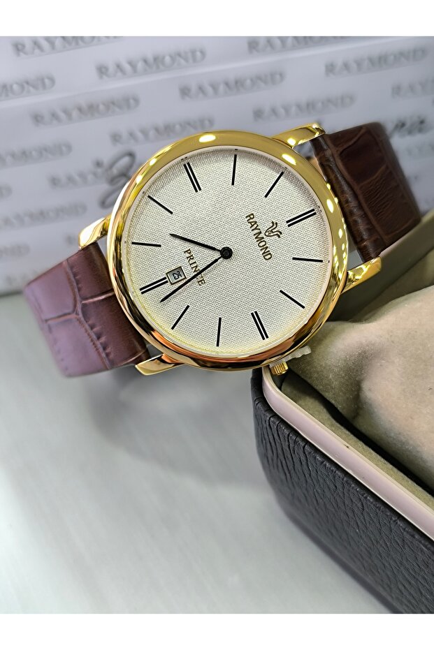 ساعة يد رجالية كلاسيكية موديل أوراق الشجر - 3