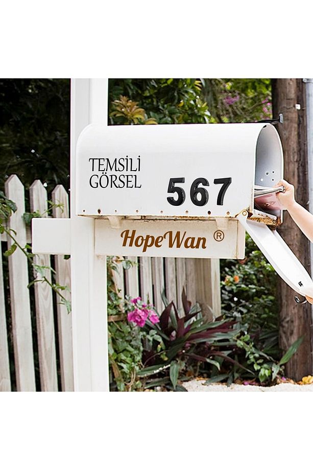 Yapışkanlı Kapı Numarası Küçük Boy 50 mm 5 cm Numara 5 Rakam Beş Sayısı Siyah Renk Numaralar 1 Adet - 5