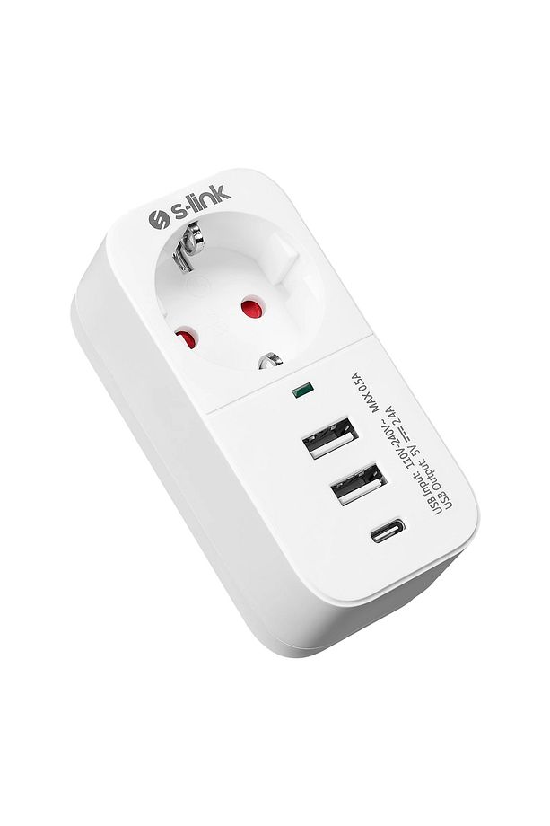 Isıya Duyarlı Devre Ve Akım Korumalı Priz 16a/250v 750 Joule 2 Usb + 1 Type C 5v2.4a Tekli Priz - 2