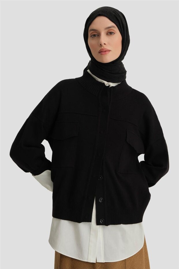 Hırka 24kd4206 Siyah - 3