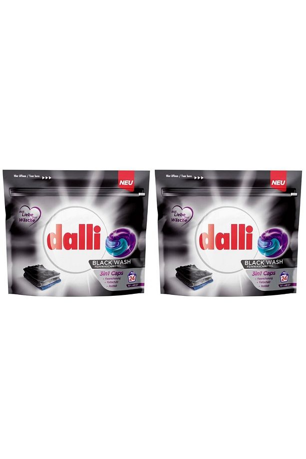 Siyah Ve Koyu Renk Çamaşırlar İçin Tablet Çamaşır Deterjanı 3'ü 1 Arada 24 Yıkama 2'li Set - 1