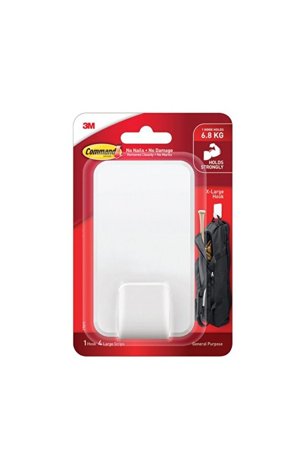 Damage-Free Self-Adhesive Plastic Hook X-Large - 1