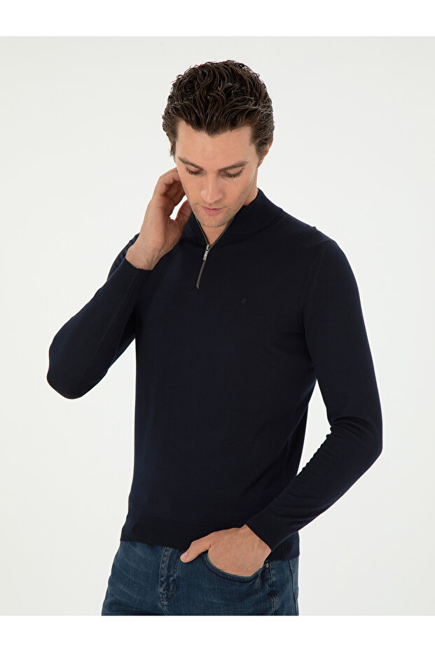 Lacivert Regular Fit Basic Kazak 50296487-VR033 - 1