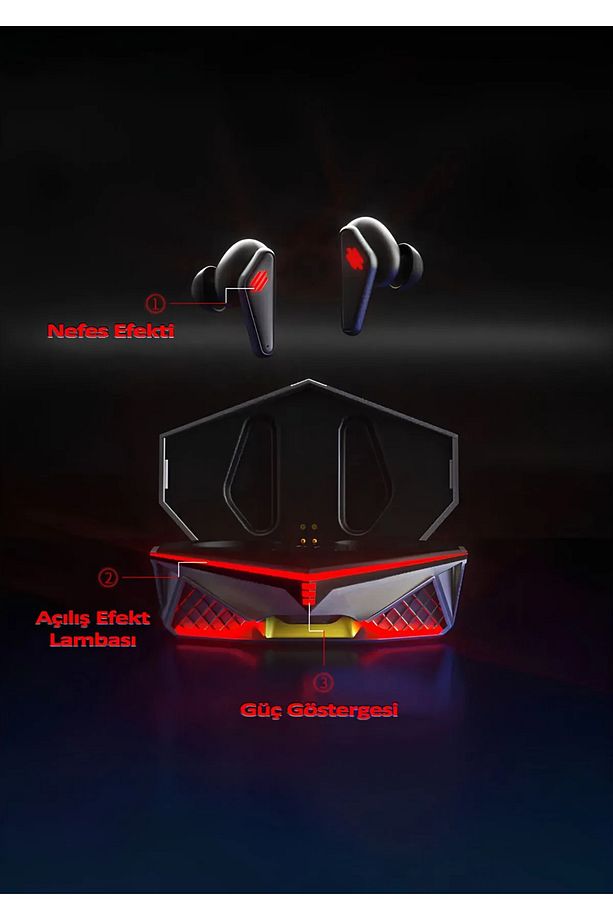 K98 Kablosuz Oyuncu Kulaklığı Işıklı Gaming Bluetooth Kulaklık 45Ms Gecikme Samsung/Iphone/Xiaomi - 3
