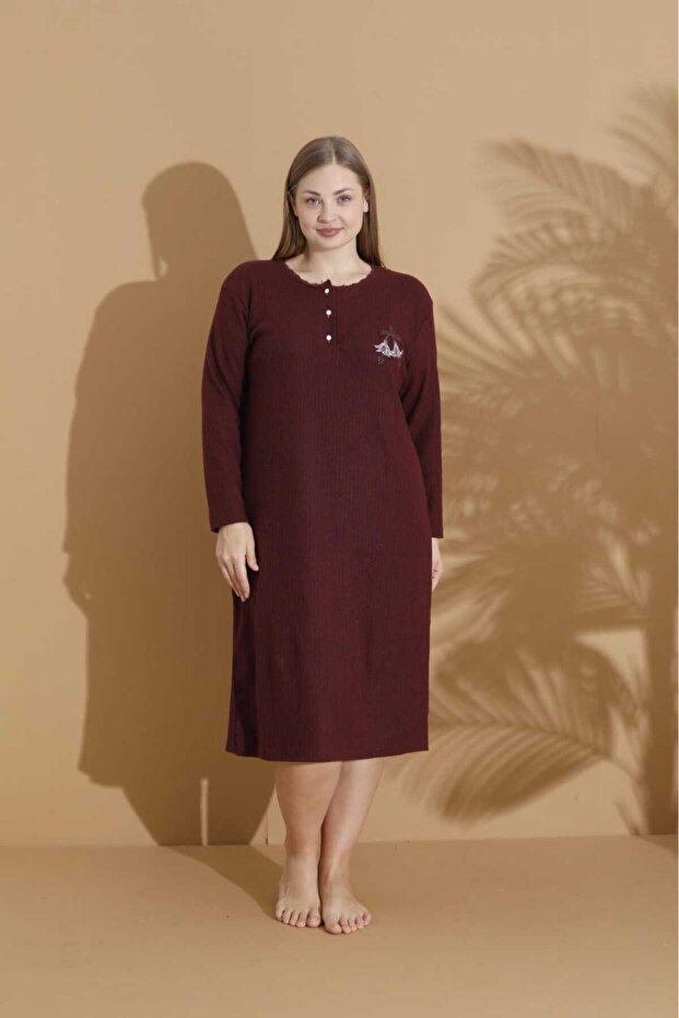 Report Long Sleeve Battal Size Nightwear