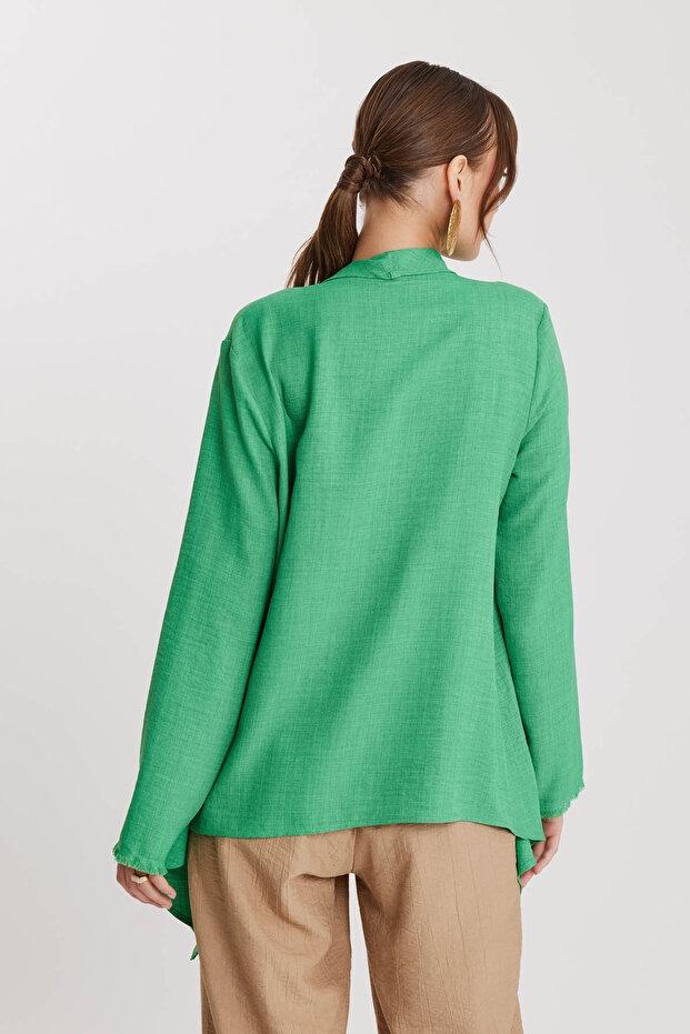 سترة جيب بياقة شال - 5