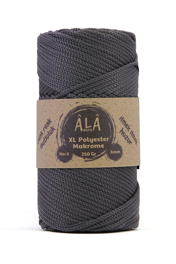 XL Polyester Makrome  No:6 (Kalın) Çanta İpi Salıncak İpi - 1