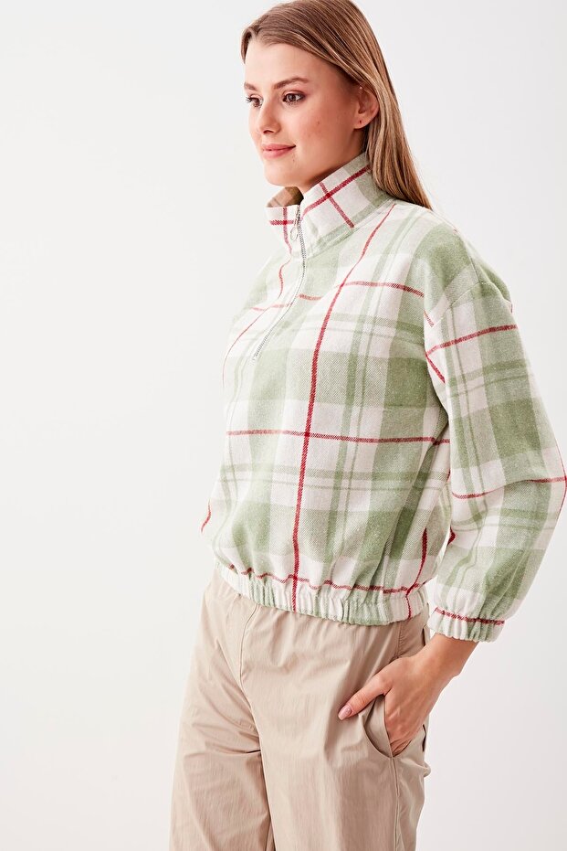 انغلق العرق الياقة العالية منقوشة نمط - 2