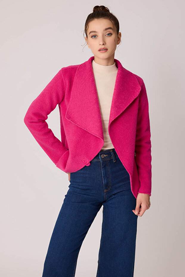 سترة قطع غير متماثلة مع ربطة عنق إكسسوارات - 3