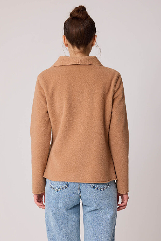 سترة قطع غير متماثلة مع ربطة عنق إكسسوارات - 5