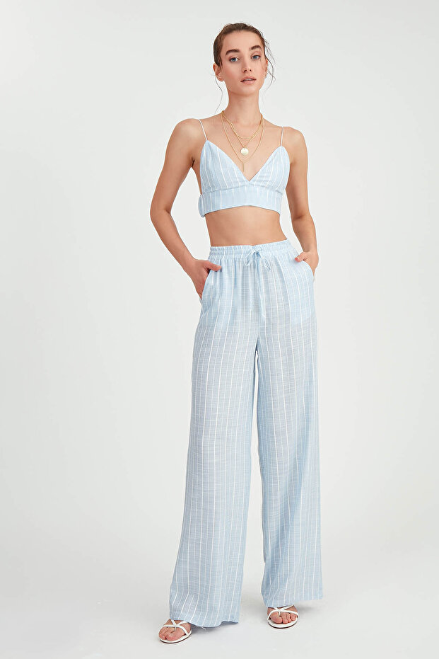 İp Askılı Çizgili Büstiyer - 4