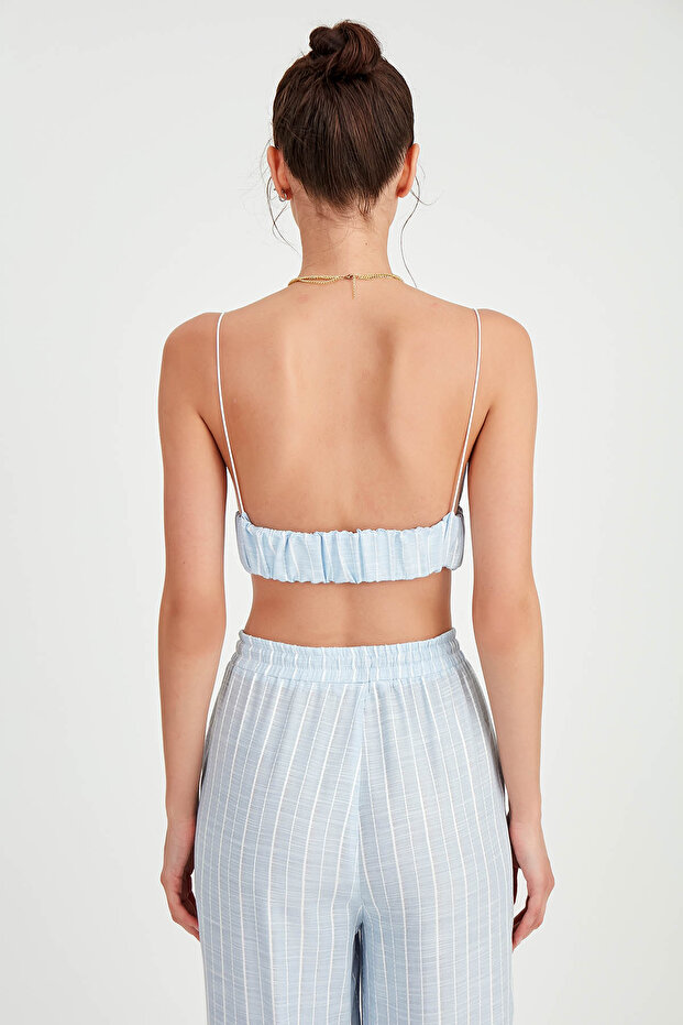 İp Askılı Çizgili Büstiyer - 5