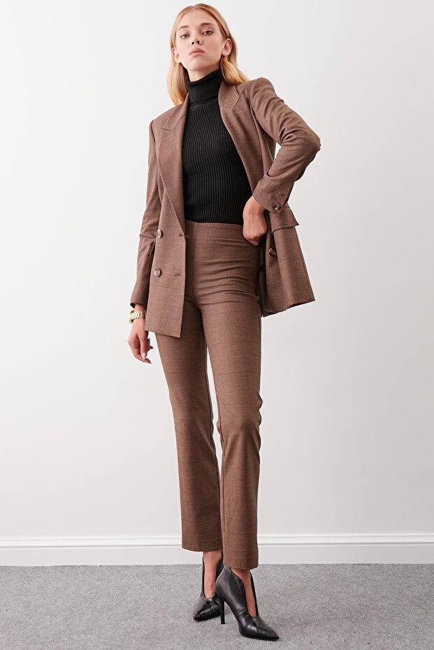 منقوشة نمط السراويل عالية الخصر - 3