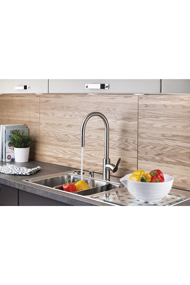 Maestro Inox Pull-Down A42153 Eviye Bataryası, Krom - 5