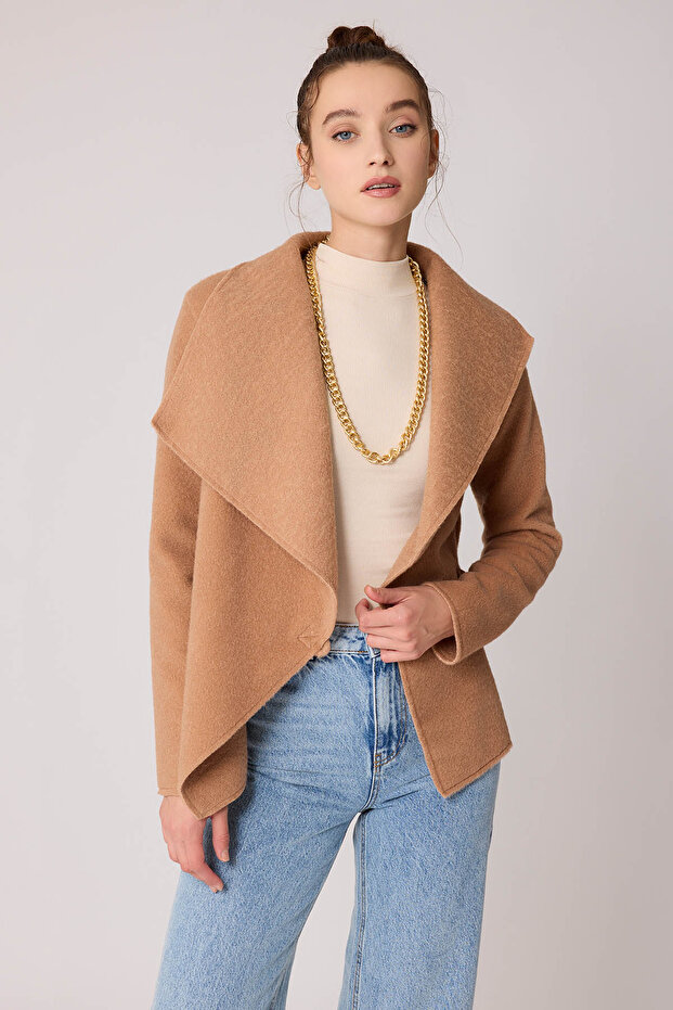 سترة قطع غير متماثلة مع ربطة عنق إكسسوارات - 3